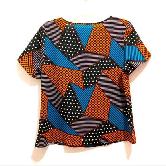 Geo & Polka Dot Print Top - Picture 6 of 10